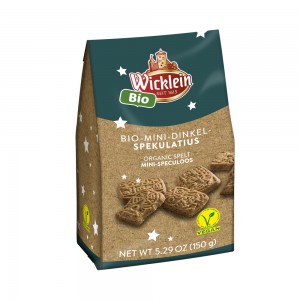 BIO Полбяное печенье мини-Спекуляциус, веган, Wicklein, 150 г