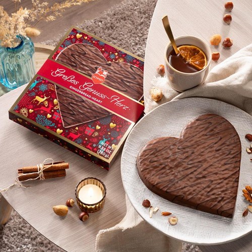 Нюрнбергский пряник "Большое сердце" в молочном шоколаде Schmidt, 280 г