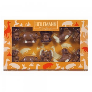 Подарочный набор фигурного молочного шоколада "Зоопарк" Heilemann, 100 г