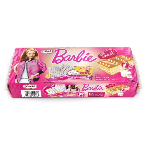 Десерт бисквитный Barbie Snack со сливочным кремом Freddi, 10 х 25 г
