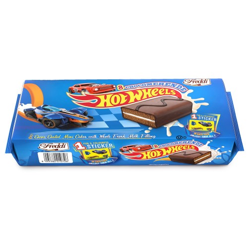 Десерт бисквитный Hot Wheels Chocomerende глазированный Freddi, 8 х 30 г