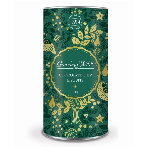 Печенье в зеленой тубе "Куропатка на грушевом дереве" Grandma Wild's, 100 г