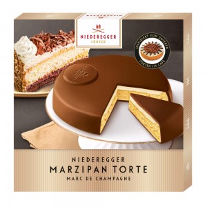 Марципан в темном шоколаде "Marc de Champagne", к/к, Niederegger, 185 г