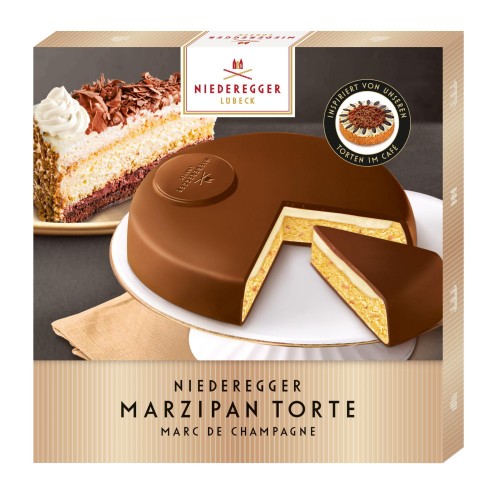 Марципан в темном шоколаде "Marc de Champagne", к/к, Niederegger, 185 г