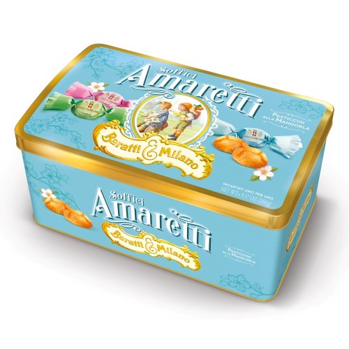 Нежное миндальное печенье амаретти в подарочной баночке BarattieMilano, 260 г