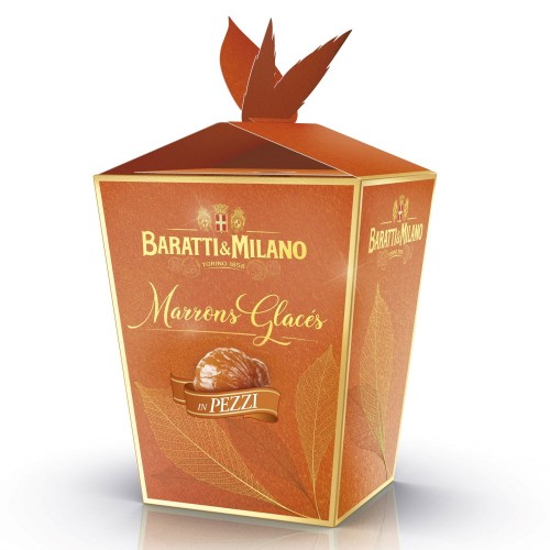 Глазированные каштаны, кусочки, в картонной коробке BarattieMilano, 250 г