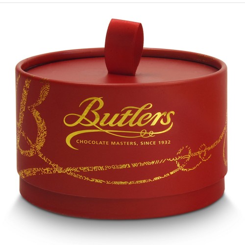 Шоколадные трюфели с фундуком в красной подарочной коробке Butlers, 200 г