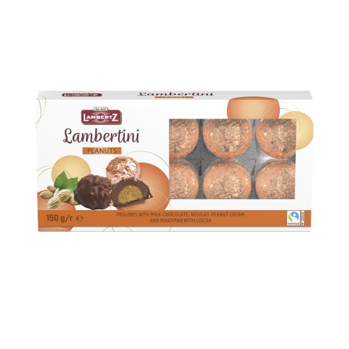 Шоколадные конфеты пралине Lambertini с арахисовым кремом Lambertz, 150 г