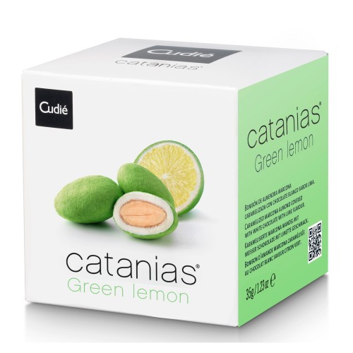 Конфеты Catanias "Миндаль в белом шоколаде "Зеленый лимон", к/к, Cudie, 35 г