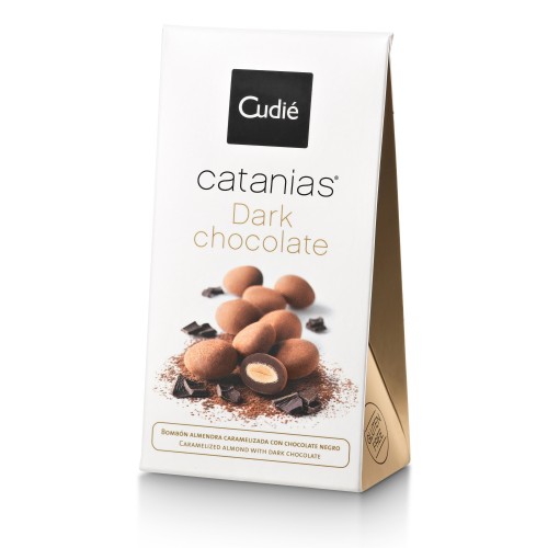 Конфеты Catanias "Миндаль в темном шоколаде" в картонной коробке Cudie, 80 г