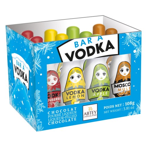 Ассорти шоколадных конфет "Bar a Vodka" с ликерной начинкой Abtey, 108 г