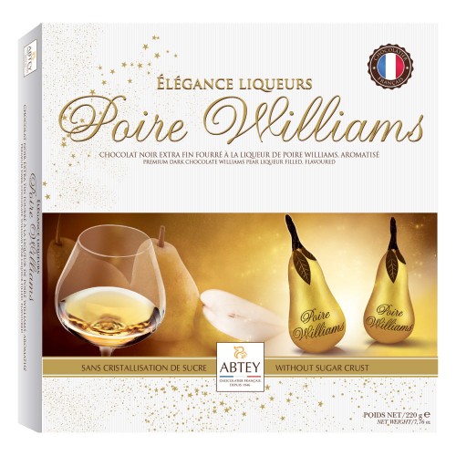 Шоколадные конфеты Elegance Poire Williams с ликерной начинкой Abtey, 220 г