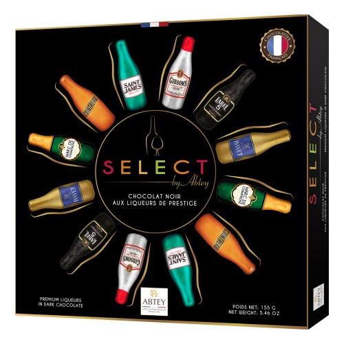 Ассорти "SELECT by ABTEY", шоколадные конфеты с ликерной начинкой Abtey, 155 г
