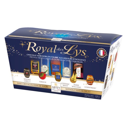 Ассорти шоколадных конфет "Royal des Lys" с ликерной начинкой Abtey, 220 г