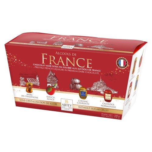 Ассорти шоколадных конфет "Alcools de France" с ликерной начинкой Abtey, 220 г