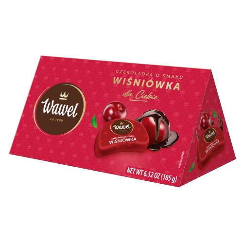 Шоколадные конфеты пралине с начинкой со вкусом вишневого ликера Wawel, 180 г