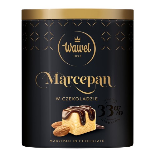 Конфеты "Марципан в шоколаде" в металлической баночке Wawel, 200 г