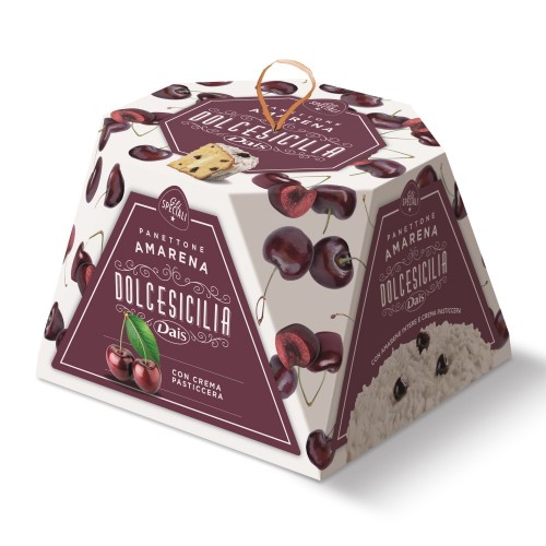 Кекс панеттоне с начинкой из дикой вишни амарена и заварного крема Dais, 800 г