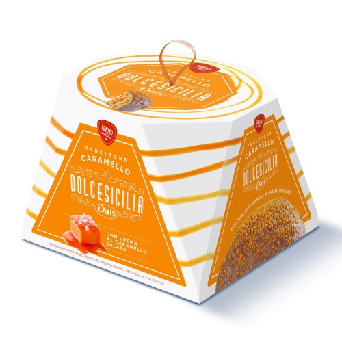 Кекс панеттоне с кремом из соленой карамели и шоколадной крошкой Dais, 800 г