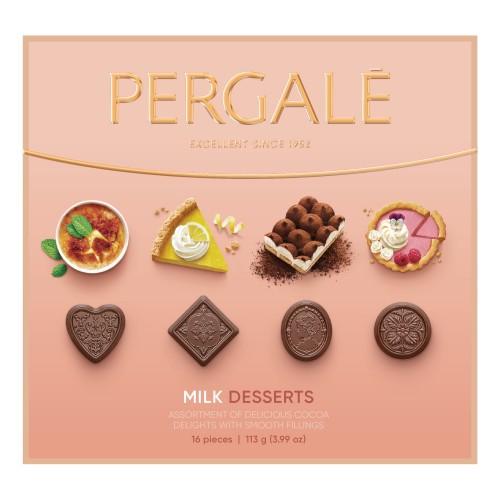 Ассорти шоколадных конфет "Milk Desserts" Pergale, 113 г