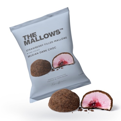 Маршмеллоу с клубничной начинкой в бельгийском темном шоколаде Mallows, 16 г