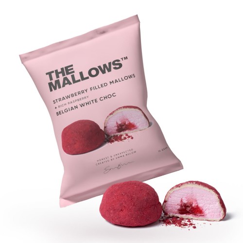 Маршмеллоу с клубничной начинкой в бельгийском белом шоколаде Mallows, 16 г