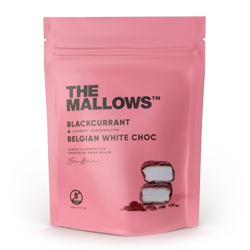 Маршмеллоу в бельгийском белом шоколаде со смородиной Mallows, 90 г