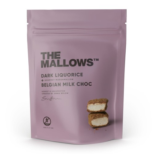 Маршмеллоу в бельгийском молочном шоколаде с лакричной пудрой Mallows, 90 г