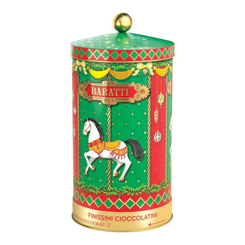 Ассорти шоколадных конфет в баночке "Музыкальная карусель" BarattieMilano, 160 г